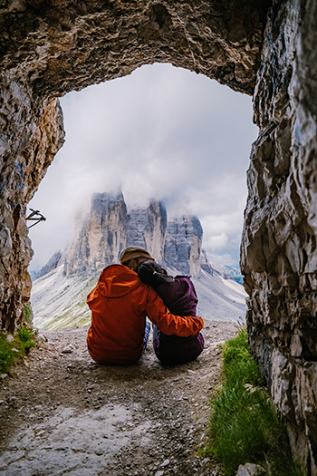 Couple enjoying adventure travel